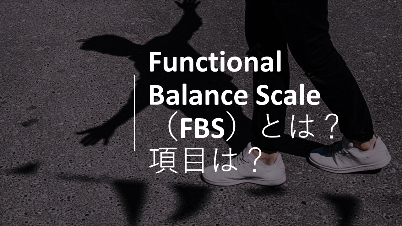 Functional Balance Scale Fbs とは 項目は へたくそptの備忘録